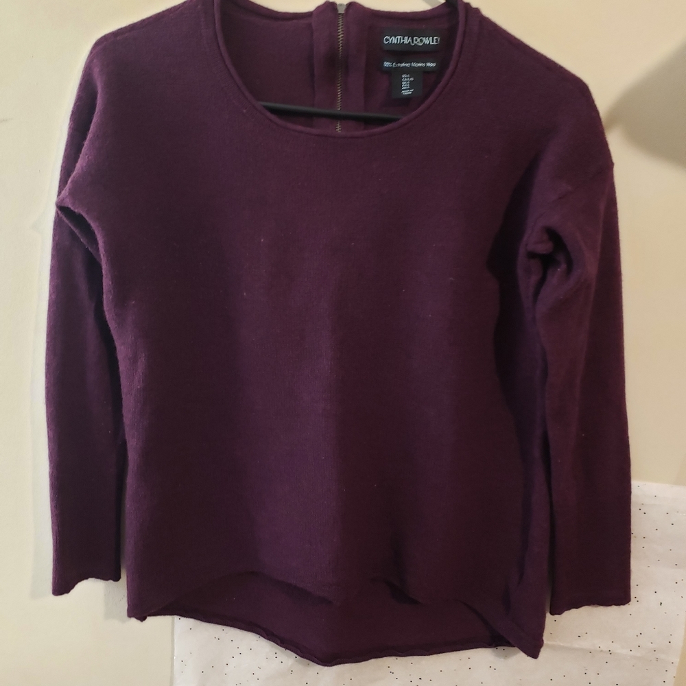 Cynthia rowley Merino Wool Crew Neck Sweater